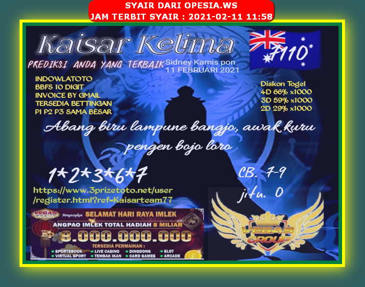 Syair Sdy Hari Ini Kamis 11 Februari 2021 Opesia Official