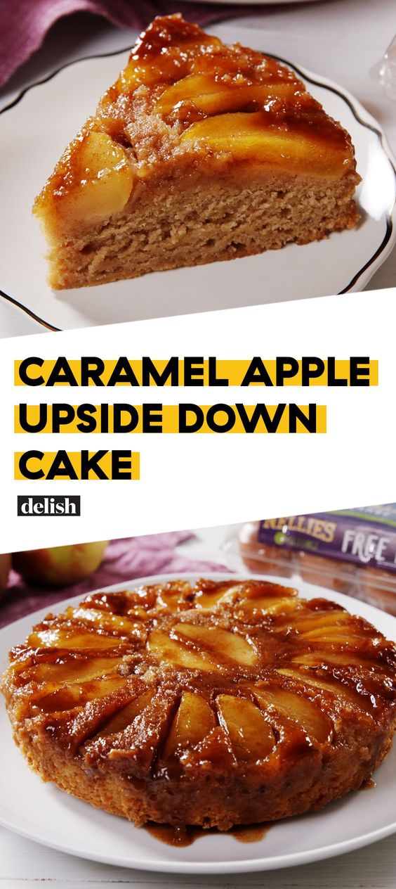 Caramel Apple Upside Down Cake Recipe Delish