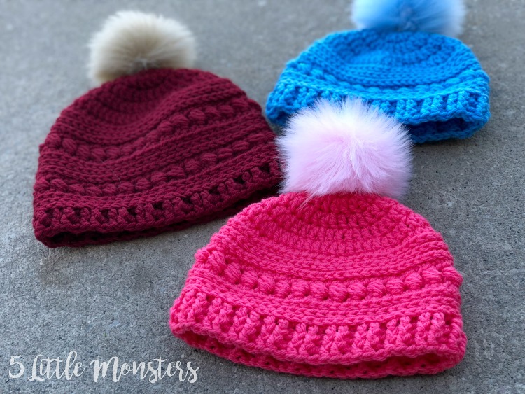 5 Little Monsters: Boxed Beads Hat with Bulky Weight Yarn