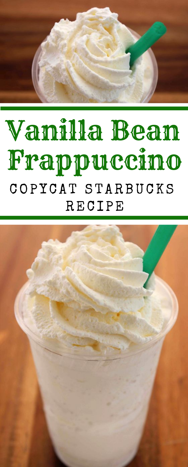 Vanilla Bean Frappuccino | Copycat Starbucks Recipe #Starbucks #Copycat