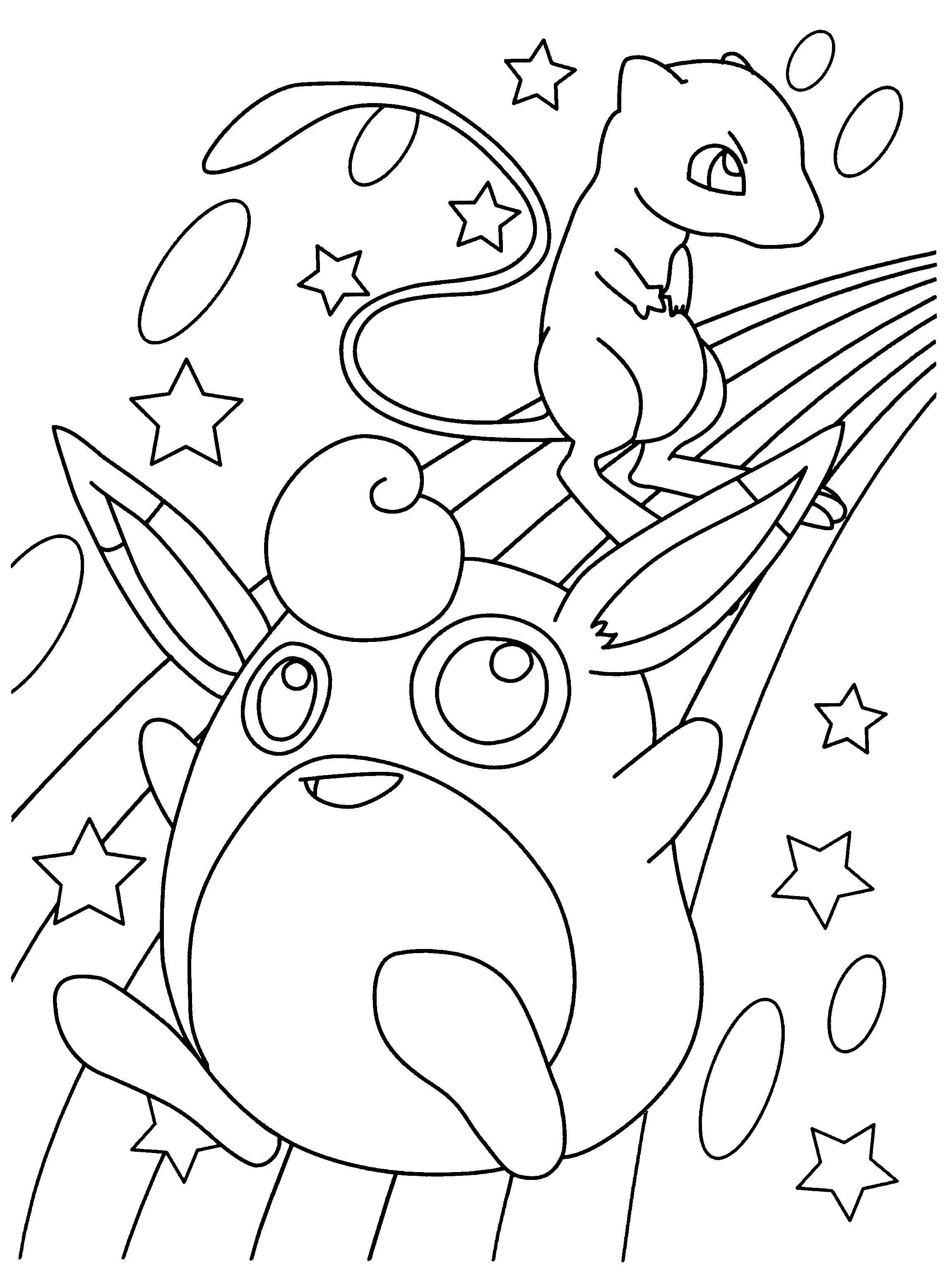 Pokemon Wigglytuff Coloring Pages to Print for Free Free Pokemon