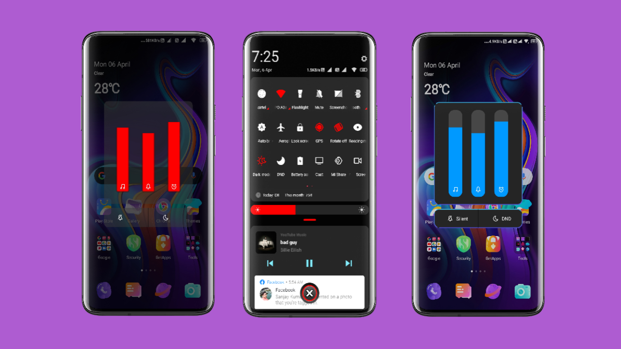 Best Colourful MIIU Theme For Redmi Devices Dark Color V11 MIUI Themes