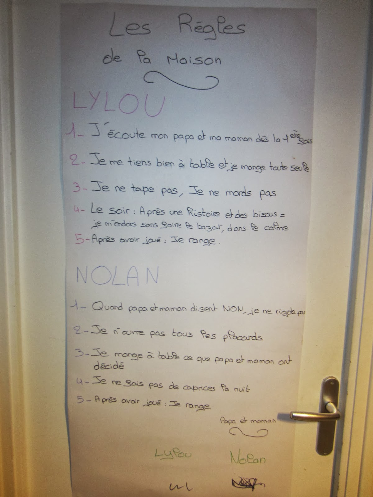 Les Règles De La Maison De Super Nanny la famille VISSAUX: Les règles de la maison