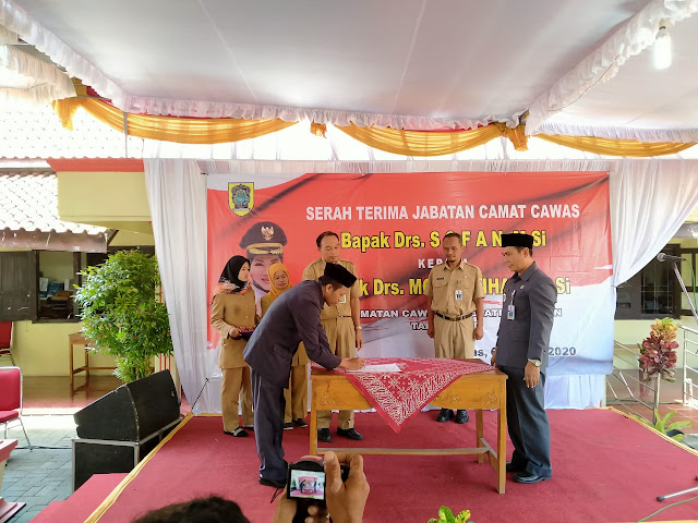 Danramil Cawas Hadiri Sertijab Camat dan Sekcam Cawas