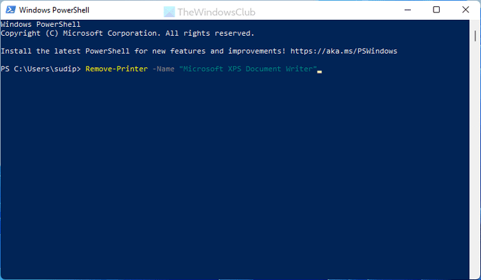 Windows11/10でMicrosoftXPSドキュメントライタープリンターを追加または削除する方法