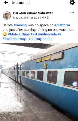 Parveen Kumar Sahrawat in Malwa Superfast Express.