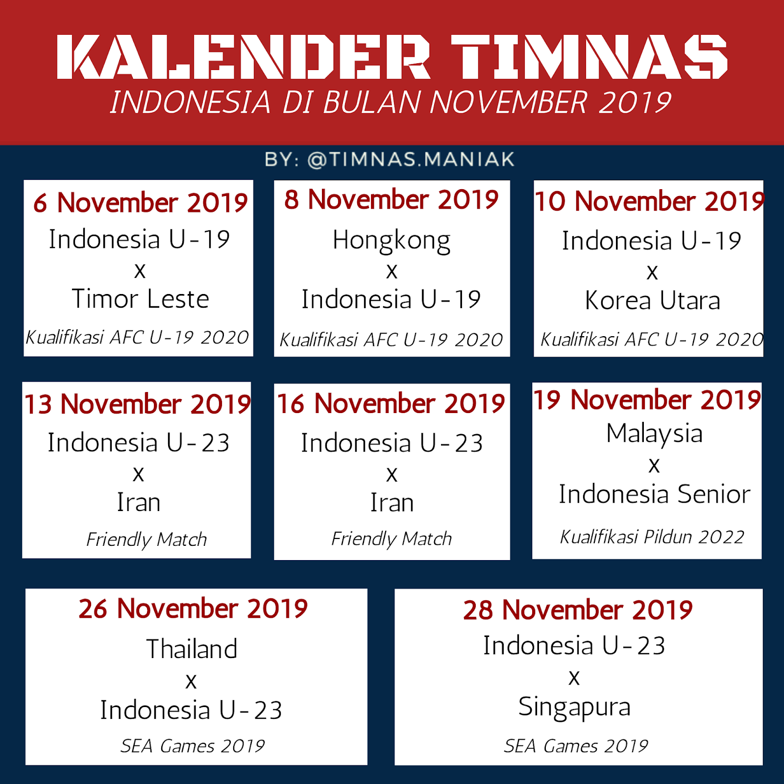 Jadwal afc u 23 asian cup