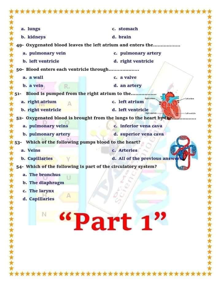  مراجعة علوم لغات "Science" للصف الخامس الترم الثاني أسئلة إختيار من متعدد بالإجابات  8