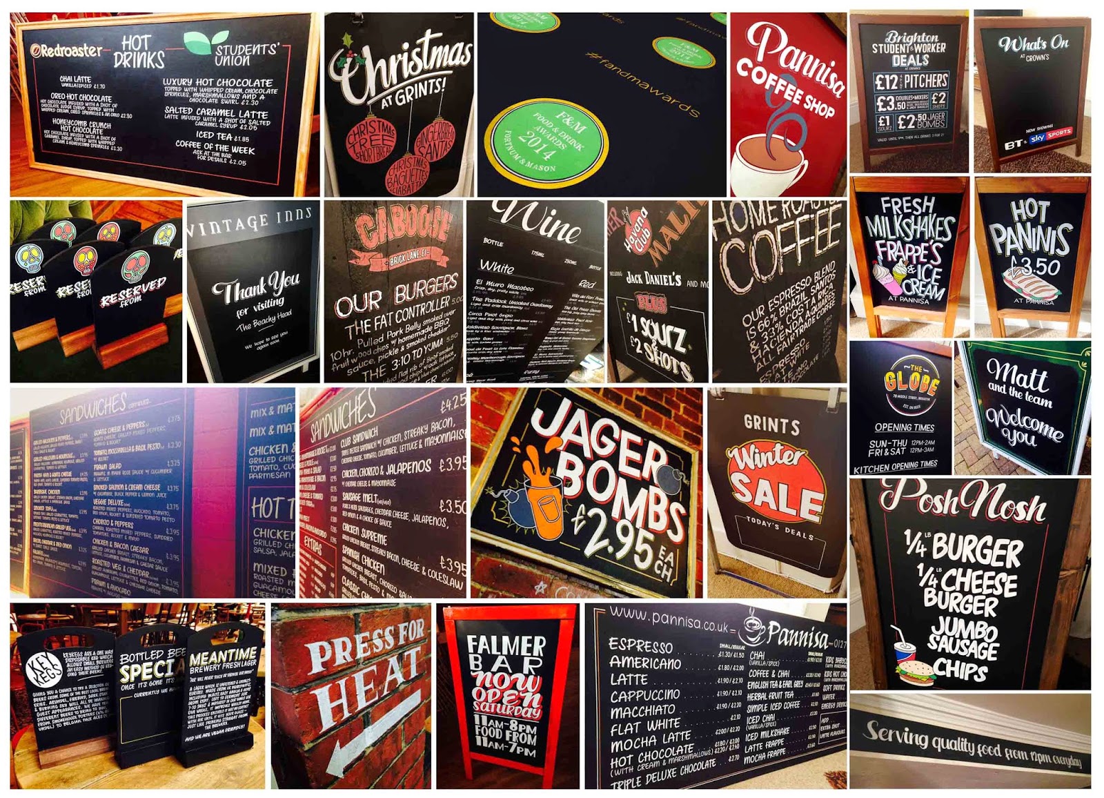 Ollie Stone Illustration by Ollie Stone Pub chalkboard sign writer for hire. Sussex, Kent