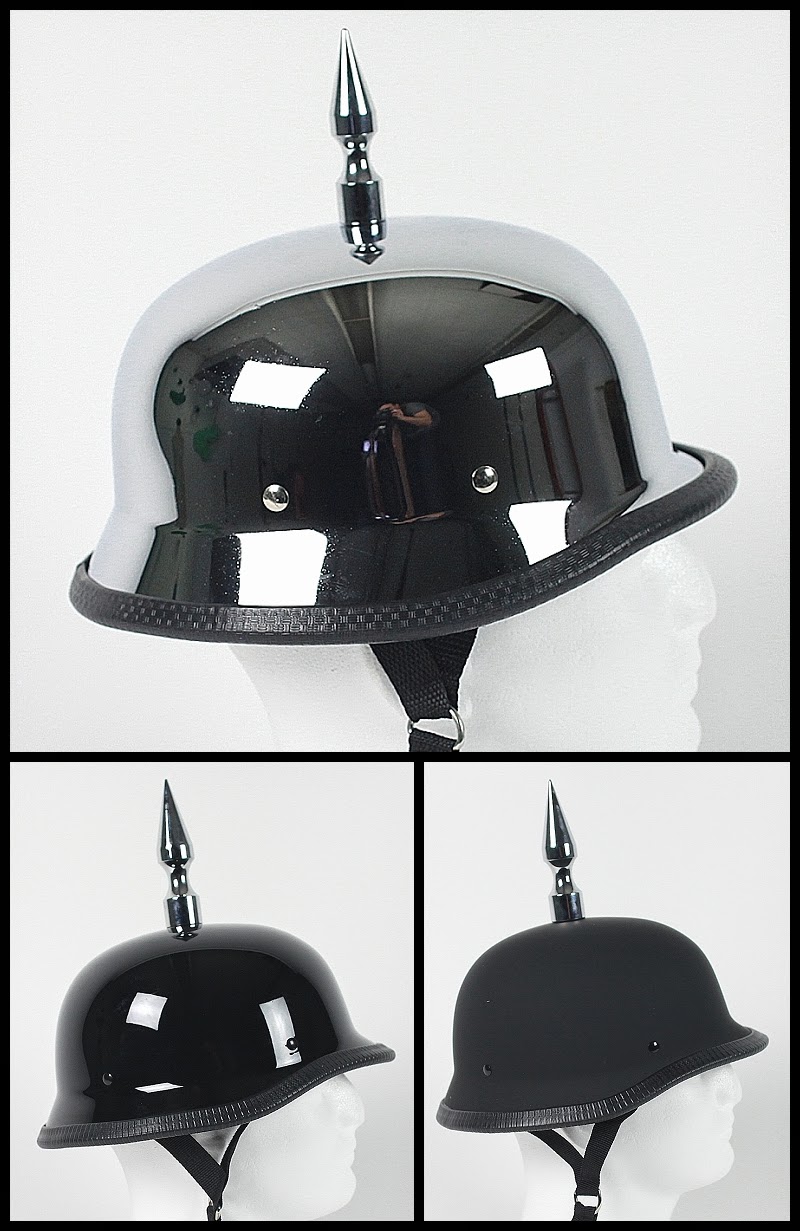 Spiked German Motorcycle Helmet - Iron Horse Helmets