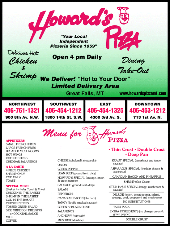 Fifty Shades of Retirement Howard's Pizza Great Falls, MT