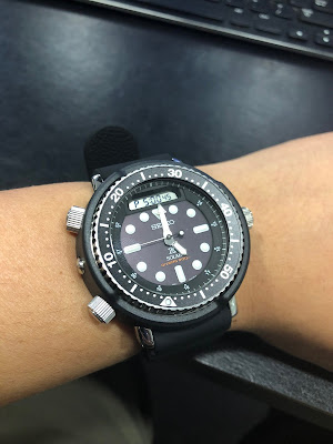My Eastern Watch Collection: Seiko Prospex Ana-Digi Solar Dive Watch SNJ025  or SBEQ001 