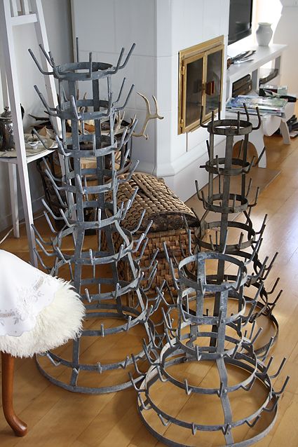 Eye For Design: Decorating With French Wine Bottle Drying Racks