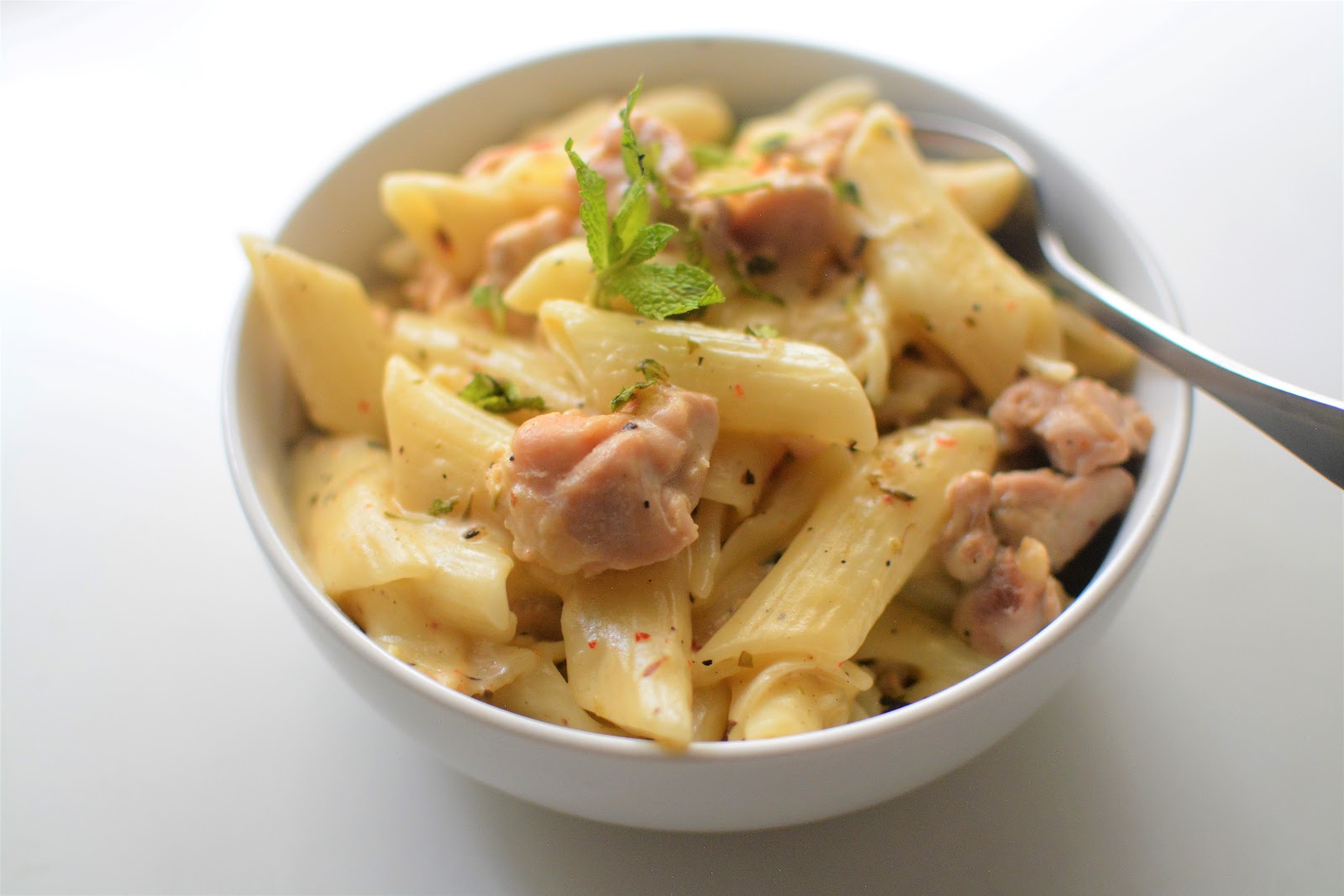 Alfredo Chicken Penne Pasta cooking with kids