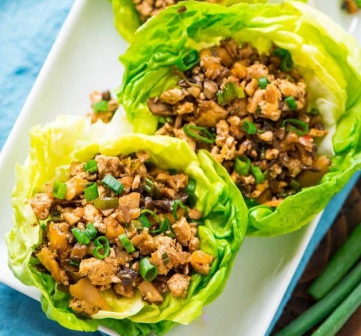 Vegetarian Lettuce Wraps Copycat PF Changs meatless healthy