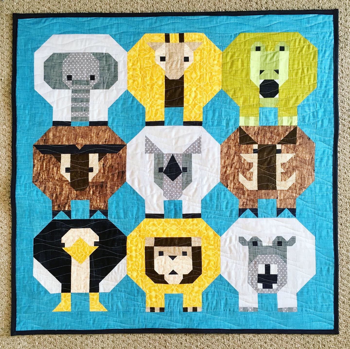 Sew Fresh Quilts PHAT ZOO animals quilt