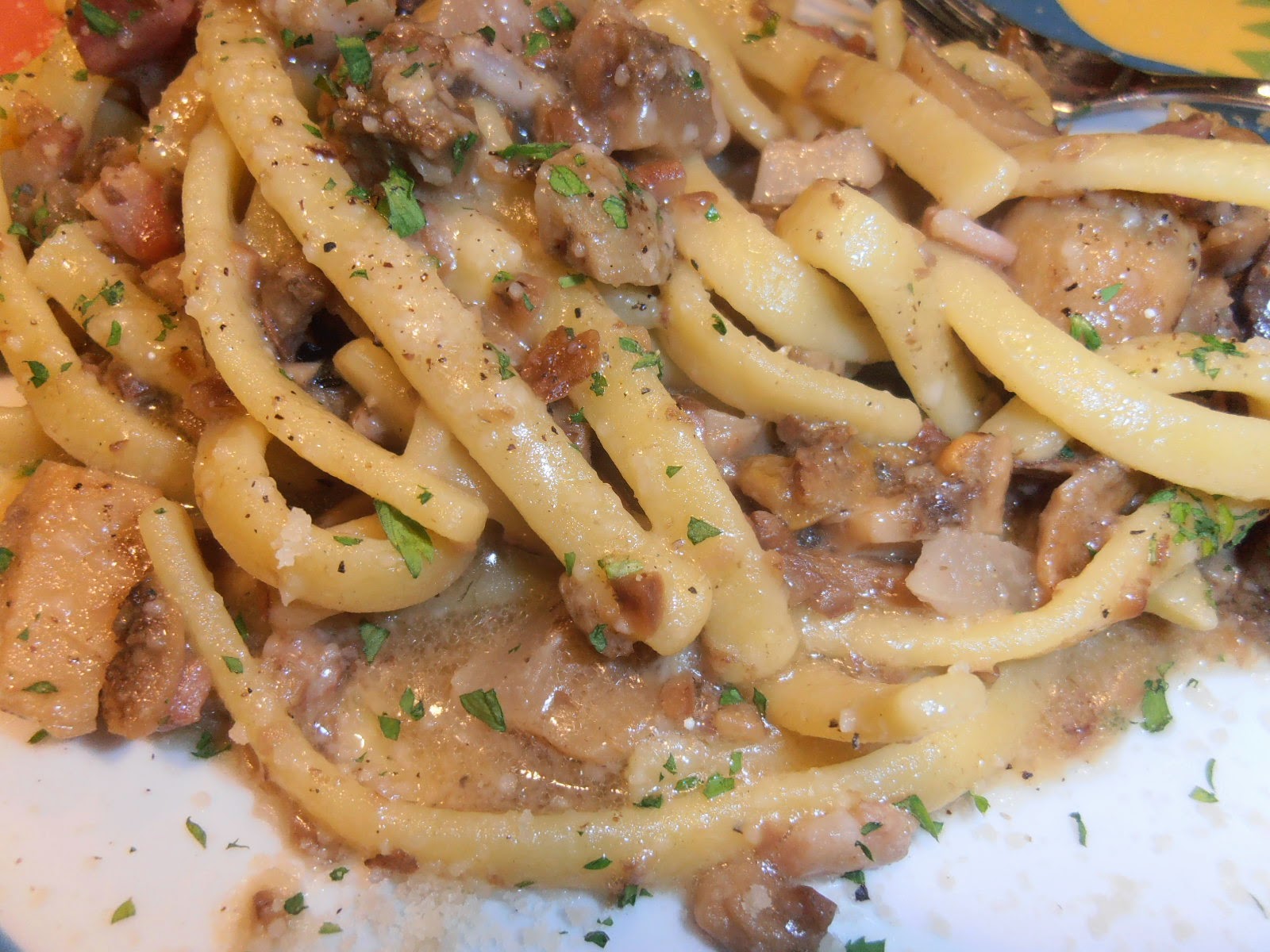 La cucina semplice di Iris Scialatielli castagne, funghi e pancetta