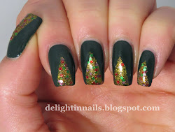 dark christmas nails nail tree holiday pick challenge mix week polish base too