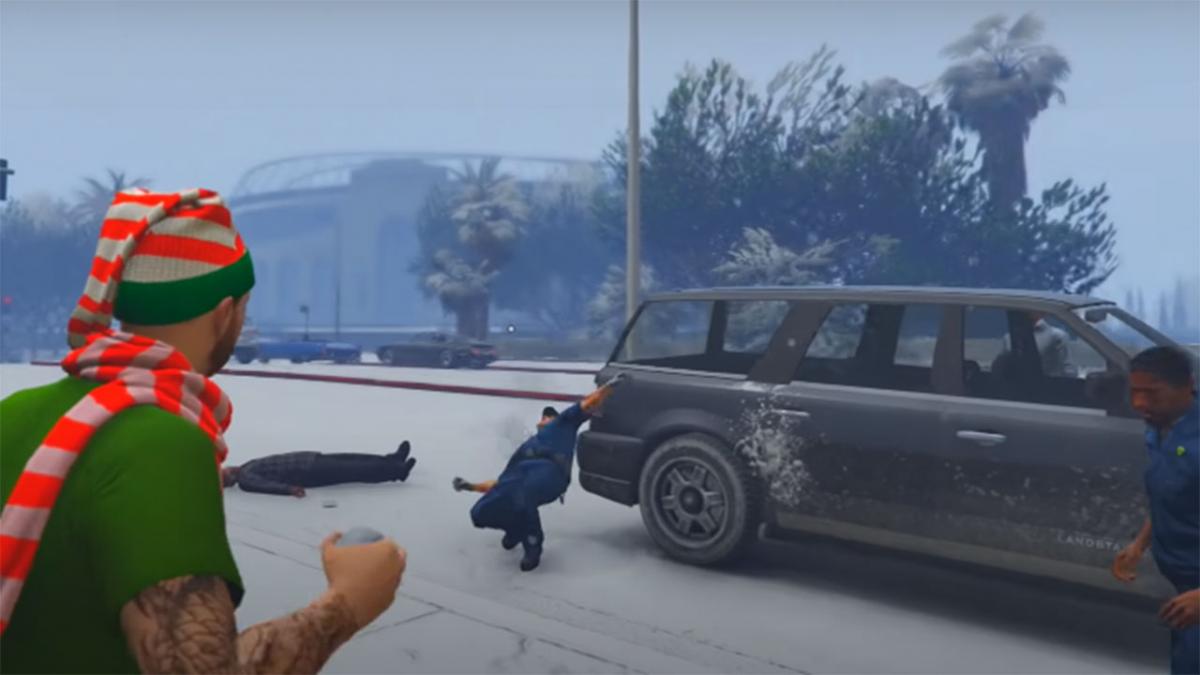 how to pick up snowballs in gta 5 pc