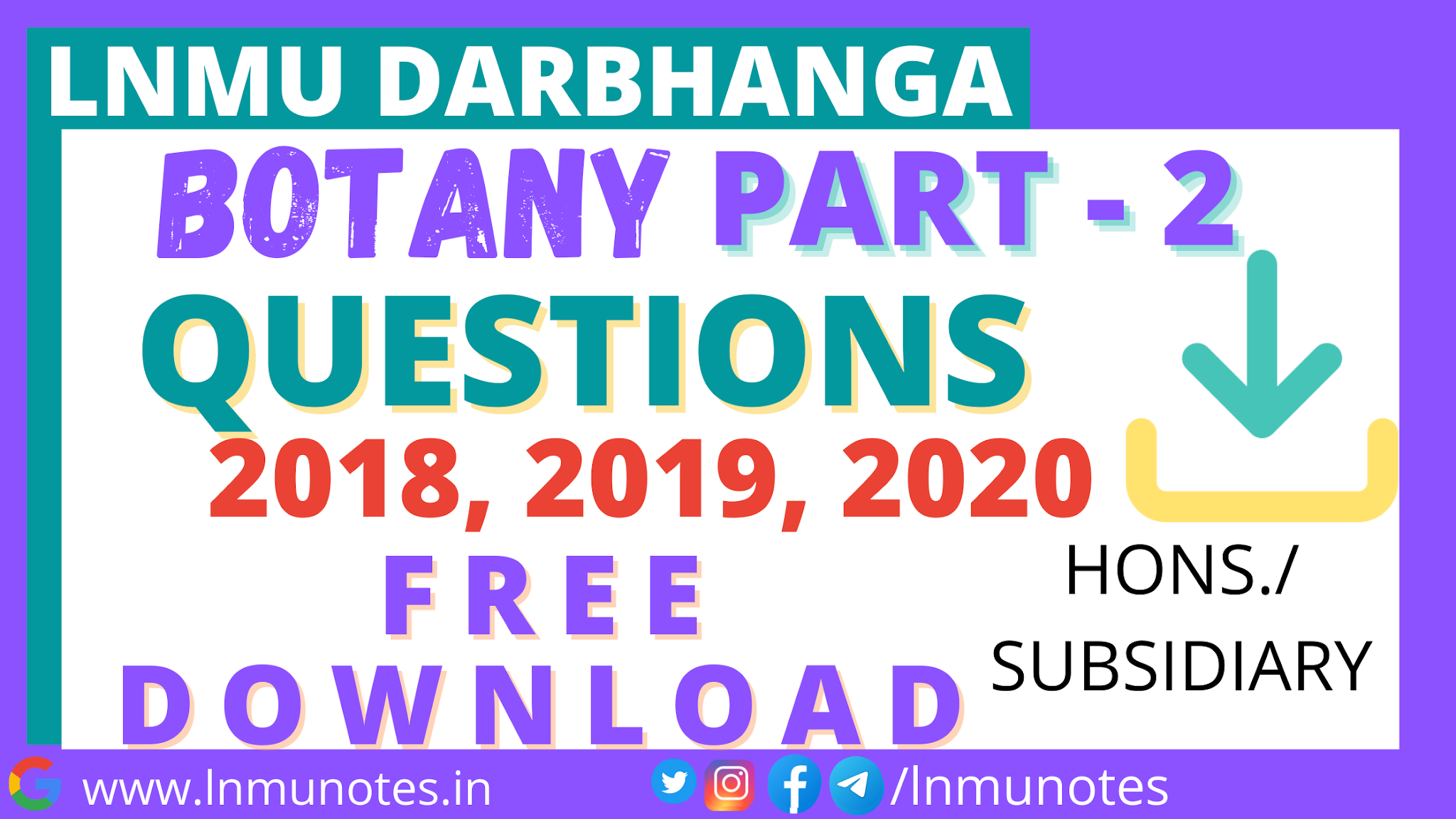 LNMU PART 2 QUESTIONS PDF DOWNLOAD