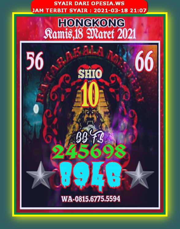1 New Message Kode Syair Hongkong 18 Maret 2021 Forum Syair Togel Hongkong Singapura Sydney