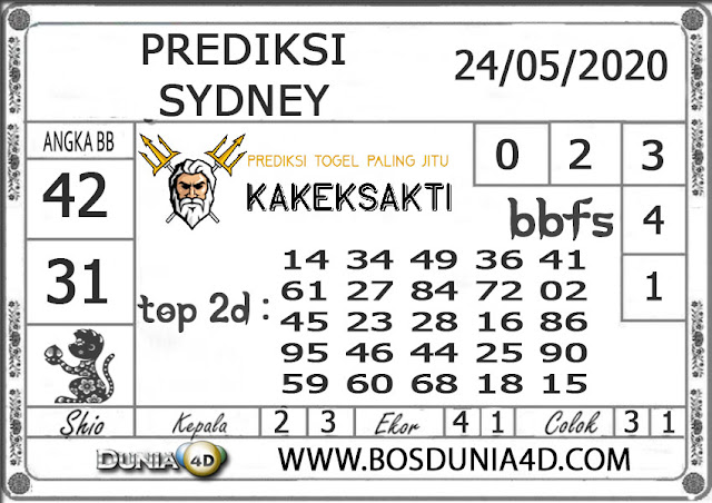 Prediksi Togel SYDNEY DUNIA4D 24 MEI 2020 Prediksi Togel SYDNEY DUNIA4D 24 MEI 2020