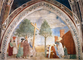 Detail from Della Francesca's stunning History of the True Cross fresco cycle in the Basilica of San Francesco in Arezzo