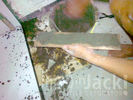 JumpinJack Memasang Keramik Dinding dan Meja Dapur Part 2