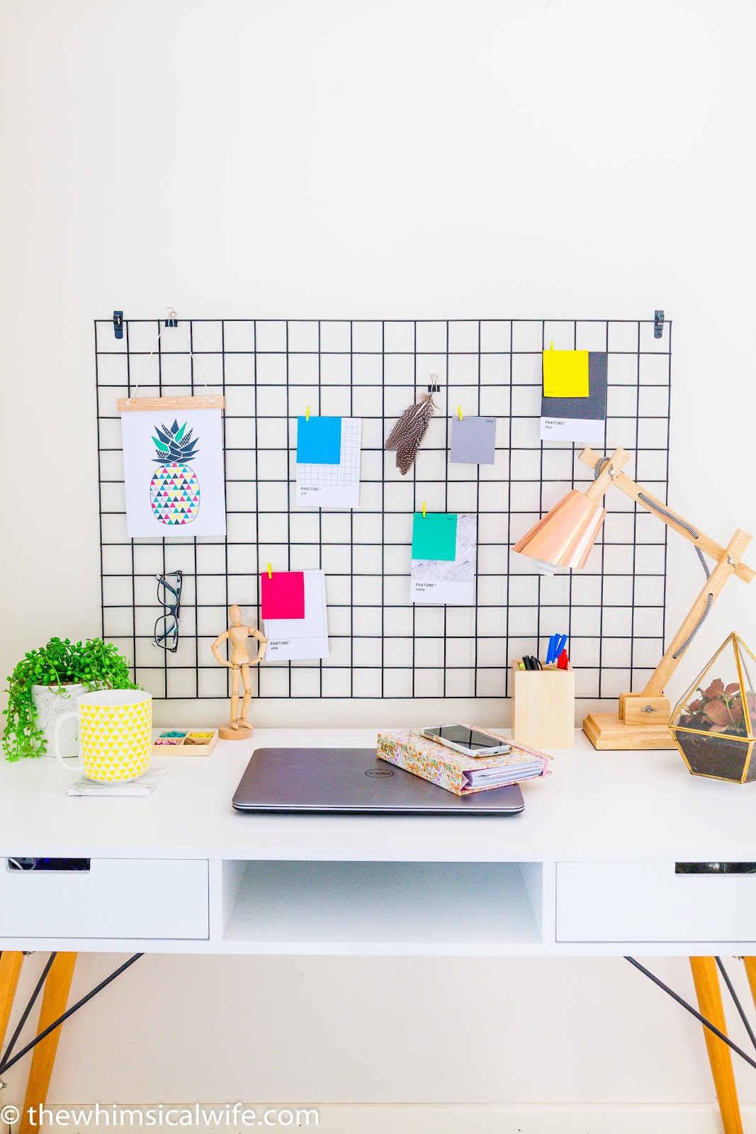 How To Make Your Own Grid Memo Board For Under 30 The Whimsical Wife