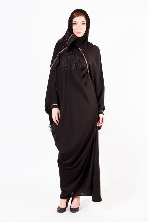 Arabian Embroidered Abaya Designs 2014 | Stylish Abaya & Hijab Fashion ...