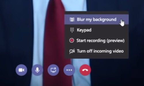 Làm mờ nền trong Microsoft Teams