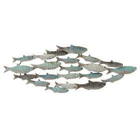 Ceramic Wall Decor Metal School Of Fish Wall Decor