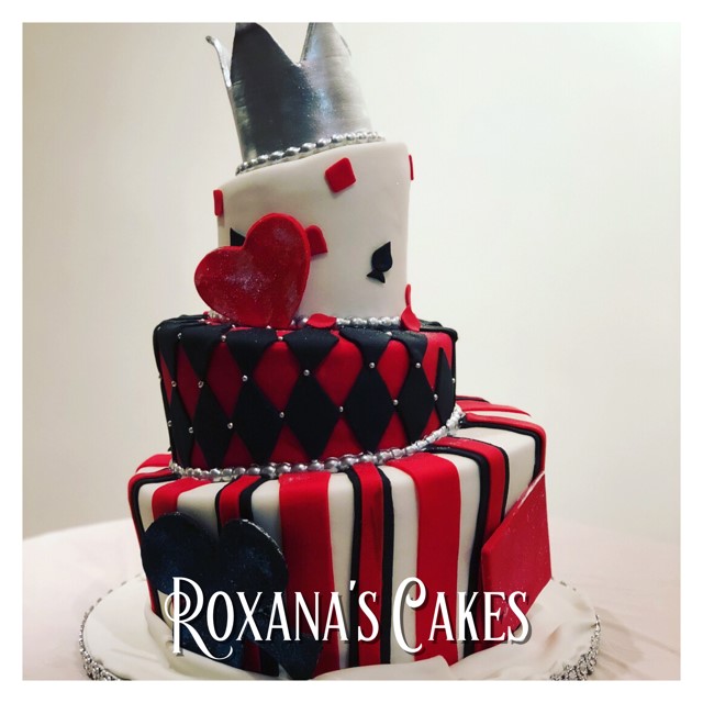Baking With Roxana S Cakes Queen Of Hearts Sweet 16 Cake