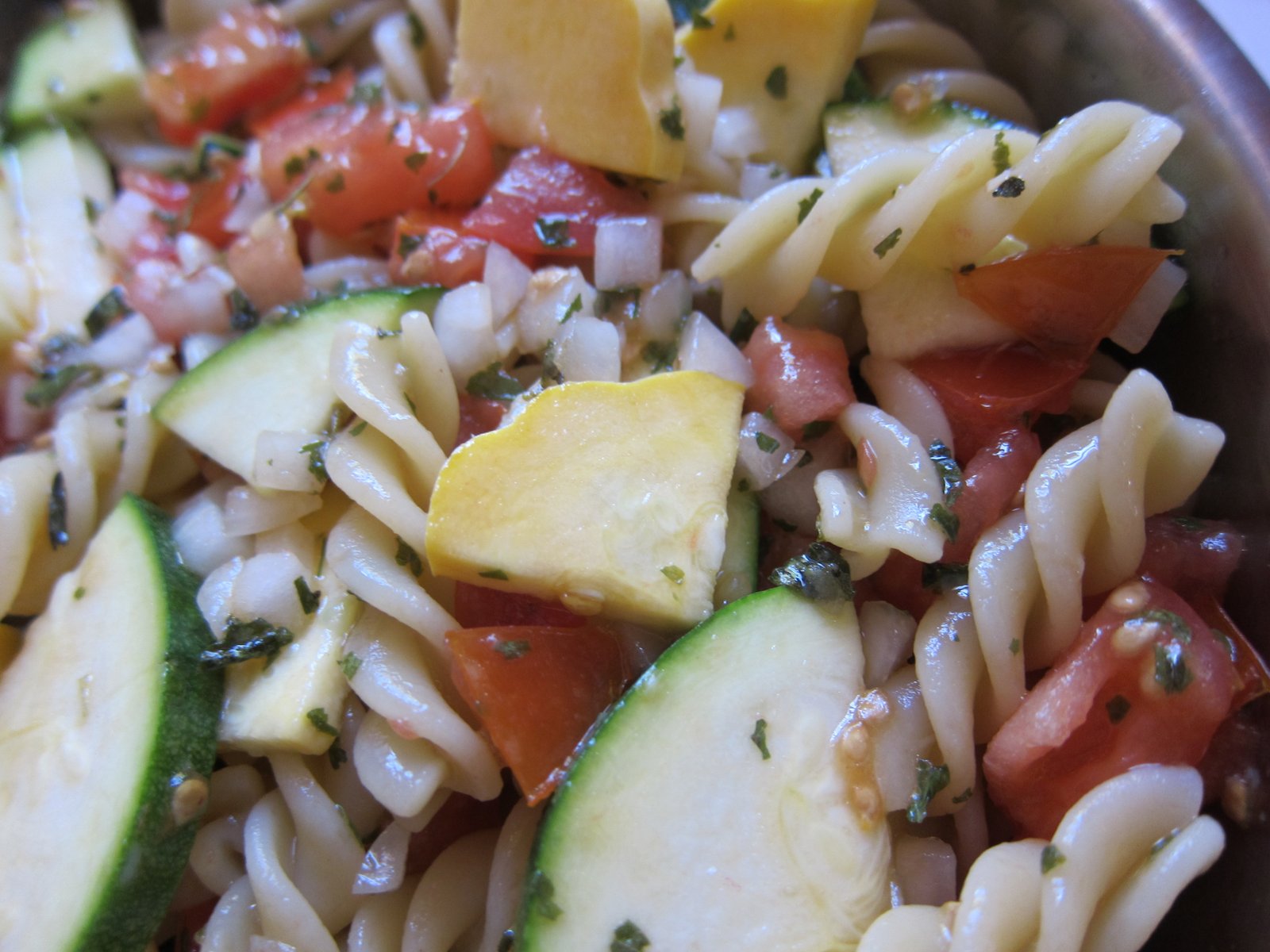 WholeFoodVegan Summer Squash Pasta Salad
