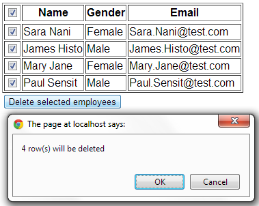 Check uncheck all checkboxes using jquery