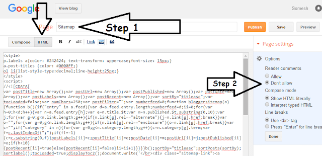 Create-HTML-Sitemap-Page-in-Blogger-Step-3