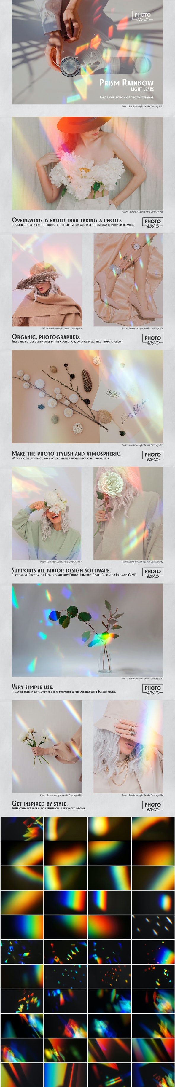 GraphicRiver - Prism Rainbow Light Leaks Overlays 32687434 2 590 pinterest Prism Rainbow Light Leaks