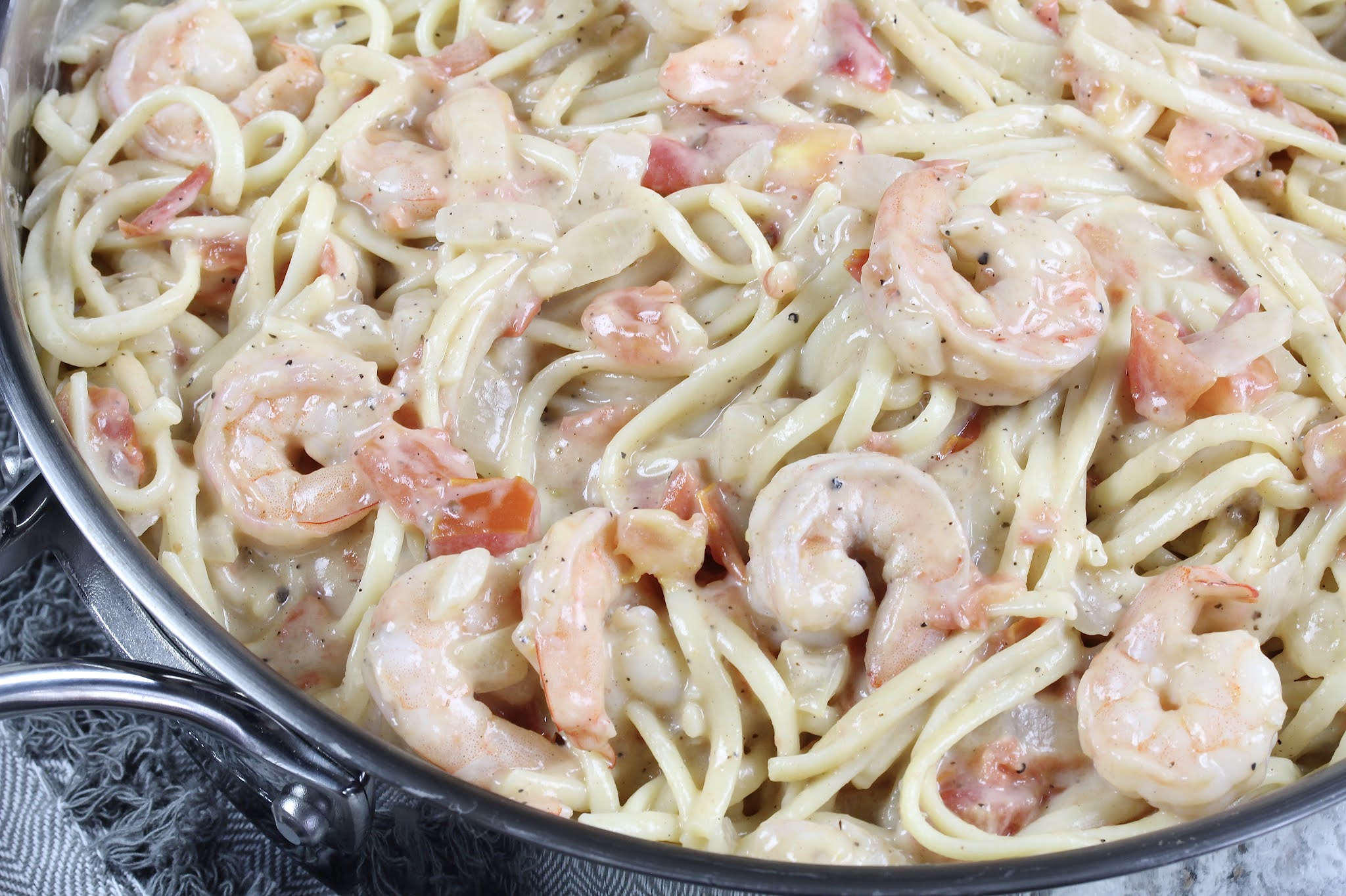 EASY JERK LINGUINE ALFREDO WITH SHRIMP In Good Flavor Great Recipes