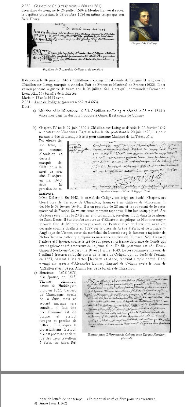 Livet Beckrich et alliés de la généalogie à l'écriture. Gaspard