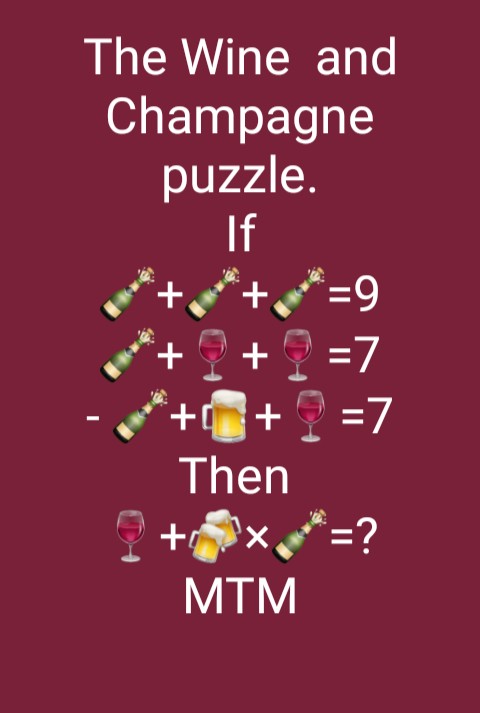 Wine, Champagne and Glass Puzzle