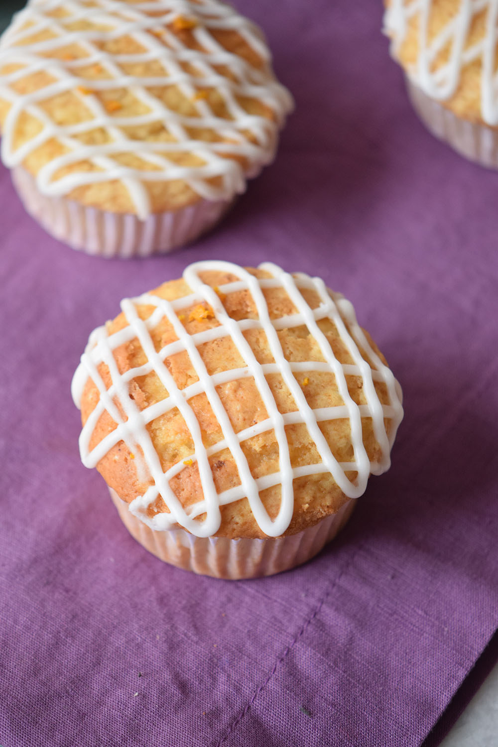 Carrot Cake Muffins With Cream Cheese Glaze