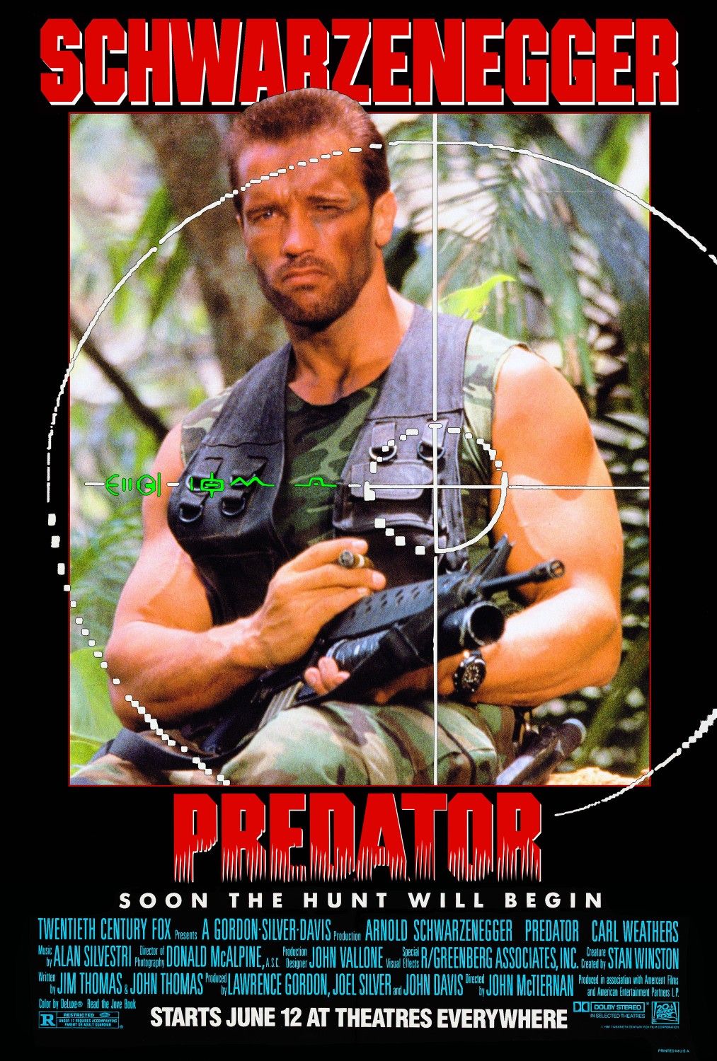 predator 1987 movie starring Arnold schwarzenegger and jesse