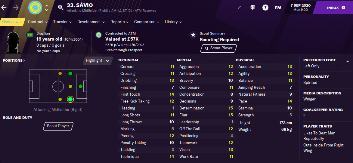 FM21 Wonderkid Savio is The Future Elite Winger You Need To Sign FM