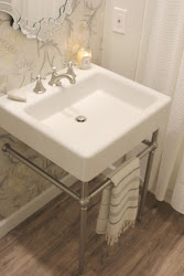 bathroom sink farmhouse modern console dxv classic oak hill legs nickel fixer upper stunning