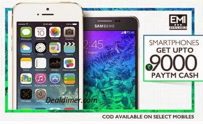 Mobiles Extra upto Rs. 9000 Cashback – PayTm