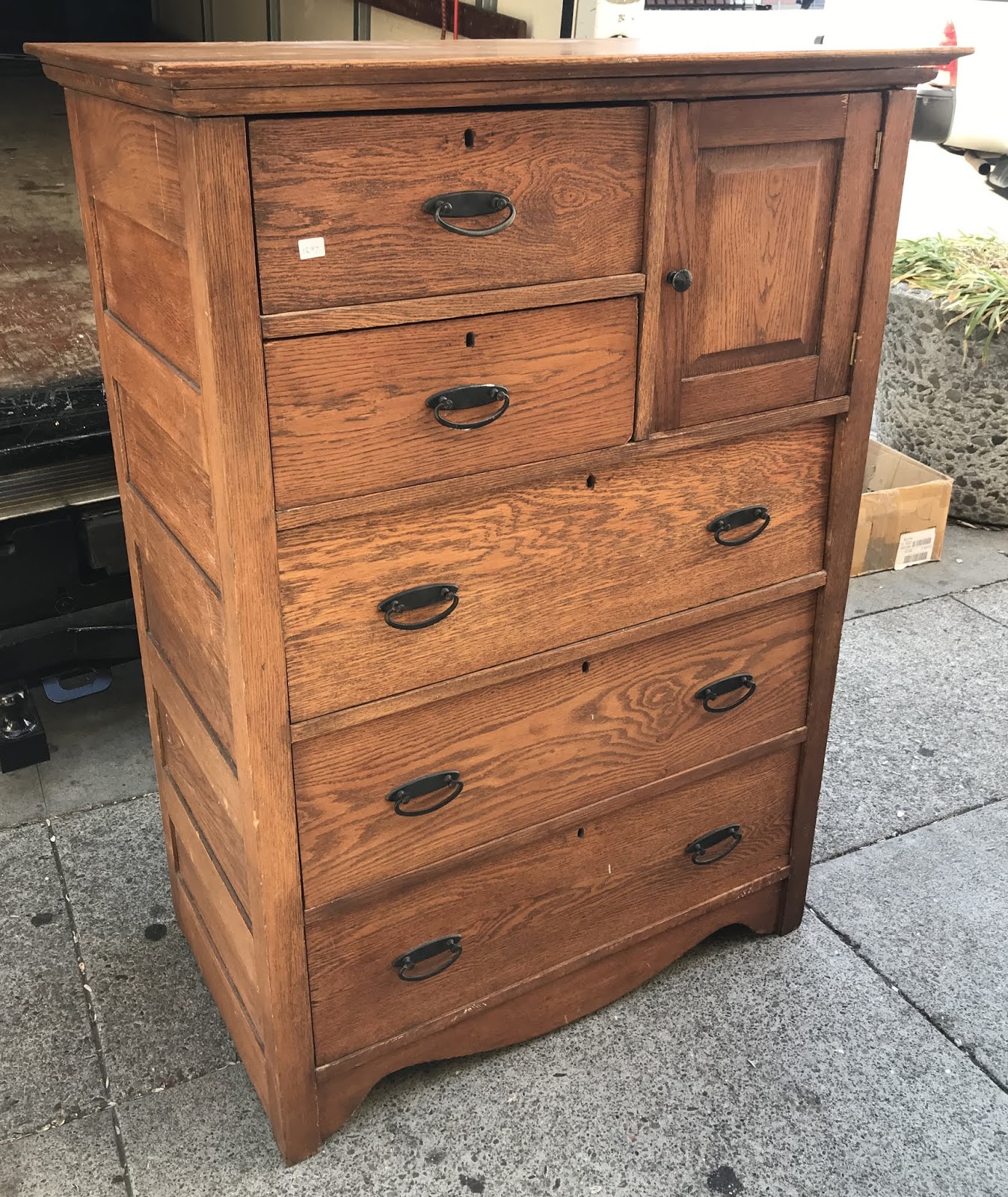 UHURU FURNITURE & COLLECTIBLES SOLD 20378 Antique Oak 34 ½” Wide 5