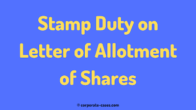 stamp duty on letter of allotment