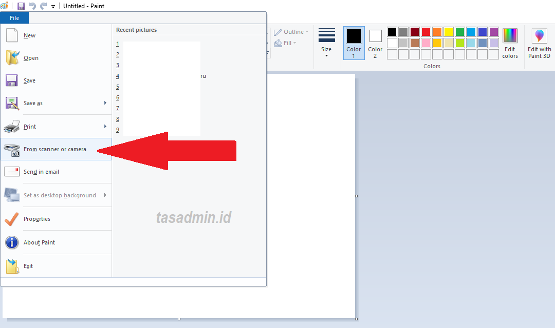 Cara Mudah Scan Dokumen Menggunakan Paint - tasADMIN