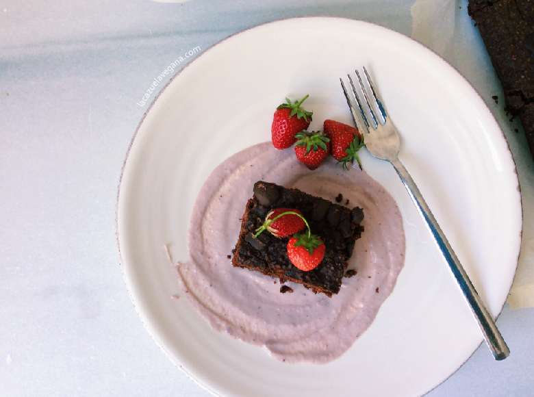 Brownie vegano alubias rojas o negras