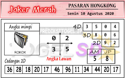 Prediksi Joker Merah Senin 10 Agustus 2020